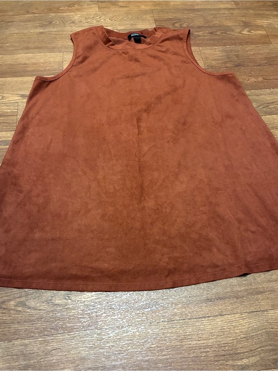 Alyx Tops - Sleeveless Women’s Alyx Suede-Look Rust Tank Top Size Petite Large